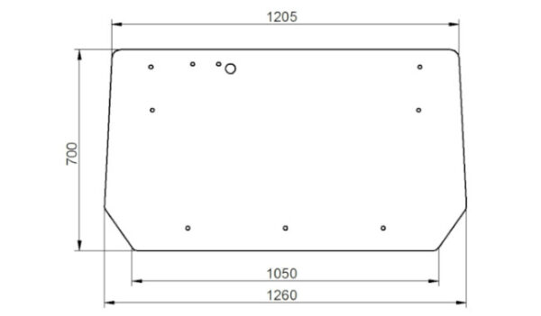 Staklo kabine stražnje ZETOR