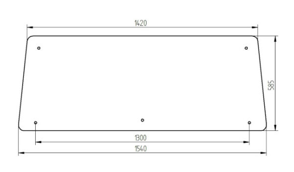 Staklo kabine stražnje ZETOR