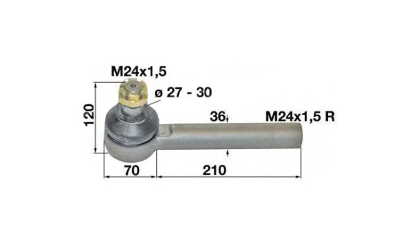 Krajnik M24x1,5 K27/30 L-240 mm