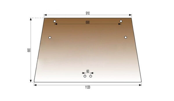 Staklo kabine prednje FIAT