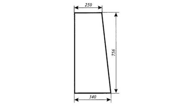Staklo kabine stražnje bočno ZETOR