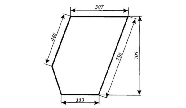 Staklo vrata donje ZETOR
