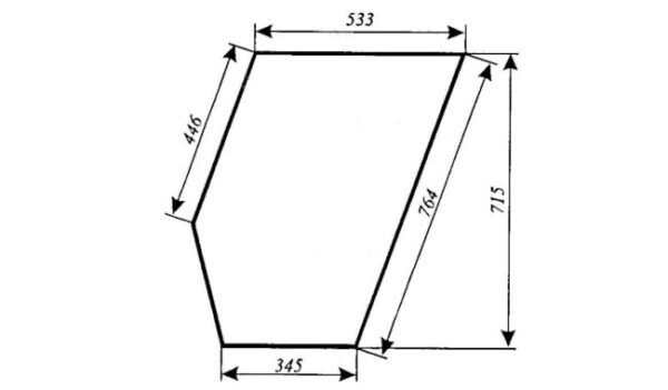 Staklo vrata donje ZETOR