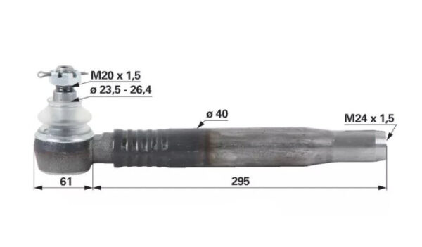 Krajnik M24x1,5 L-330 mm