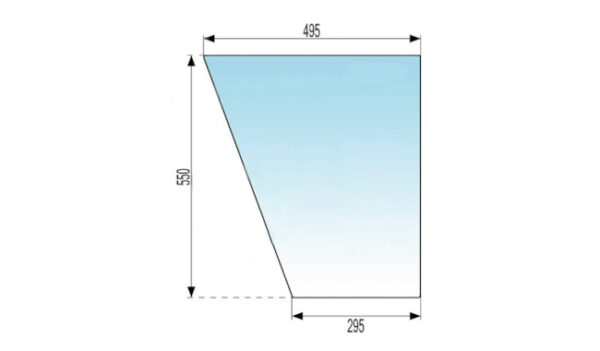 Staklo vrata donje lijevo ZETOR
