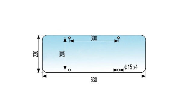 Staklo kabine stražnje donje IMT