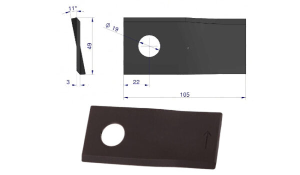 Nož roto kose lijevi