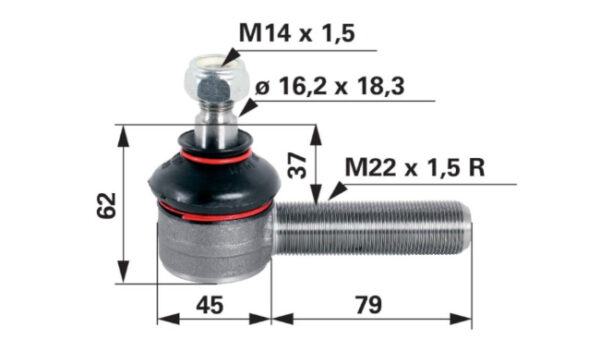 Krajnik M22x1,5 K-16,2